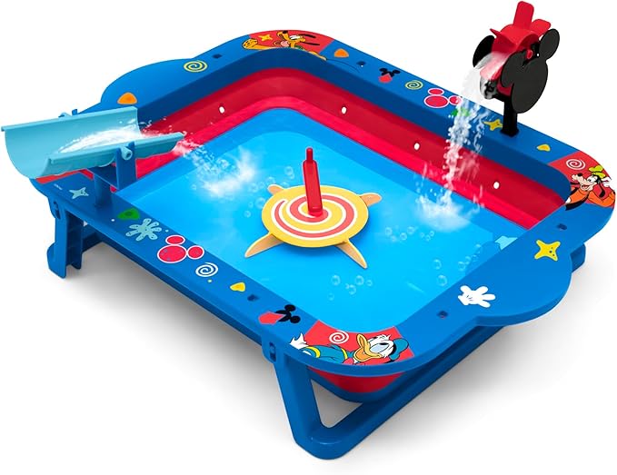 Delta Children Disney Mickey Mouse Water Activity Table - Collapsible & Portable - Ideal for Travel - Outdoor Kids Water Sensory Table, Blue