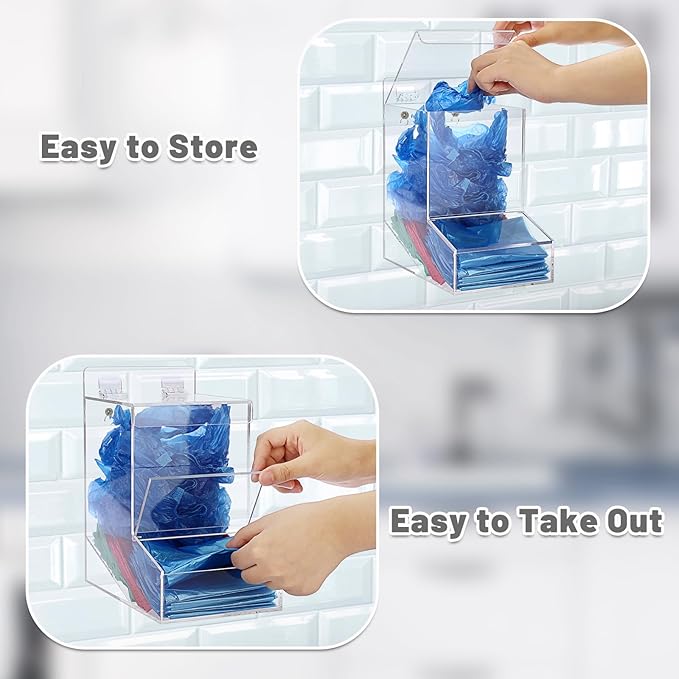 Sumnacon Acrylic Dispenser-Countertop Storage Container for Candy Shoe Covers Golves Hairnets Earplugs,Clear Laundry Pod Dispenser with Lids,Functional Wall Storage Dispenser for Laundry Room Pantry