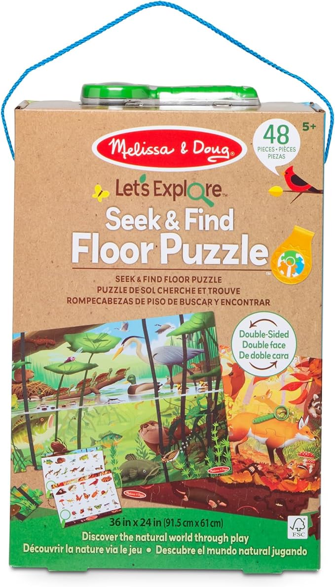 Melissa & Doug Double-Sided Seek & Find Puzzle - FSC Certified