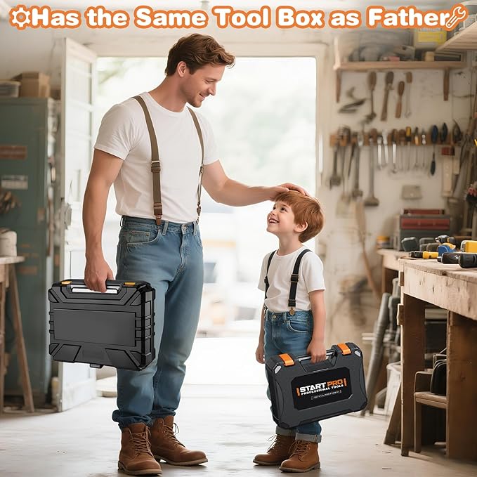 Kids Tool Set with Electronic Toy Drill, 41 Realistic Toy Tools with Tool Box for Toddler, Pretend Home Tool Kit & Drill Sets, Kids Construction Toys, Birthday Gifts for 3 4 5 Years Old Boys Girls