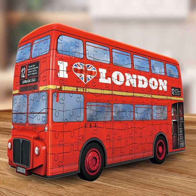 Ravensburger London Bus 216 Piece 3D Jigsaw Puzzle for Kids and Adults - 12534 - Great for Any Birthday, Holiday, or Special Occasion