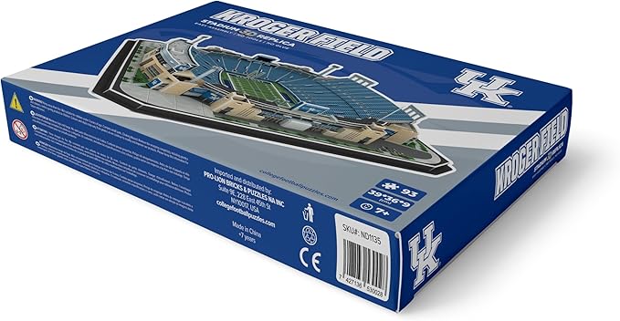 Pro Lion 3D Jigsaw Puzzle of Kentucky Wildcats Stadium - 106 Pieces | 2 Hour Build Time | Home of Kentucky Wildcats | NCAA College Football Gifts for Boys, Men & Kids Aged 8 & Up | Sports Fans Games