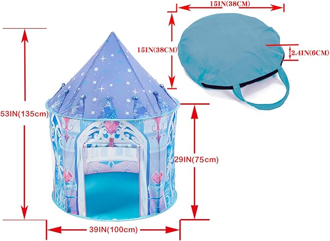 Kidodo Kids Play Tent Toy Children Pop Up Tent Kids Playhouse Indoor Outdoor Game Party Birthday Gifts Toddler for Boys Girls. Tunnel Foldable Tent for Baby Children