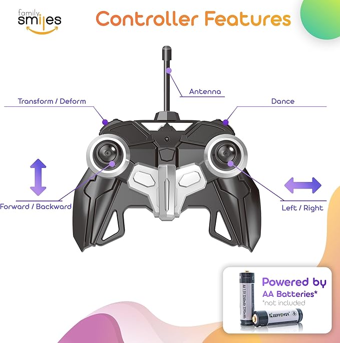 Kids Transforming Robot RC Car Toys for Boys 8-13 Remote Control Gift Yellow