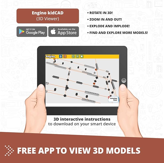 Engino STEM Toys, Pulley Drives Construction Toys for Kids 9+, Educational Playset, Gift for Boys & Girls (8 Model Options), STEM Building Kits