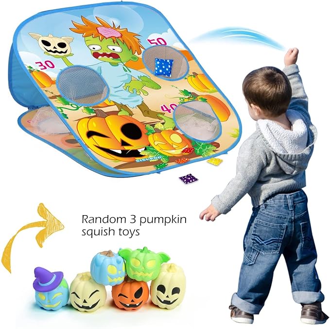5-in-1 Bean Bag Toss Game for Kids, Animal Corn Hole Outdoor Toy for Toddler, Outside Yard Party Lawn Backyard Games Birthday Gift for Boy Girl Age 3 4 5 6 7 8