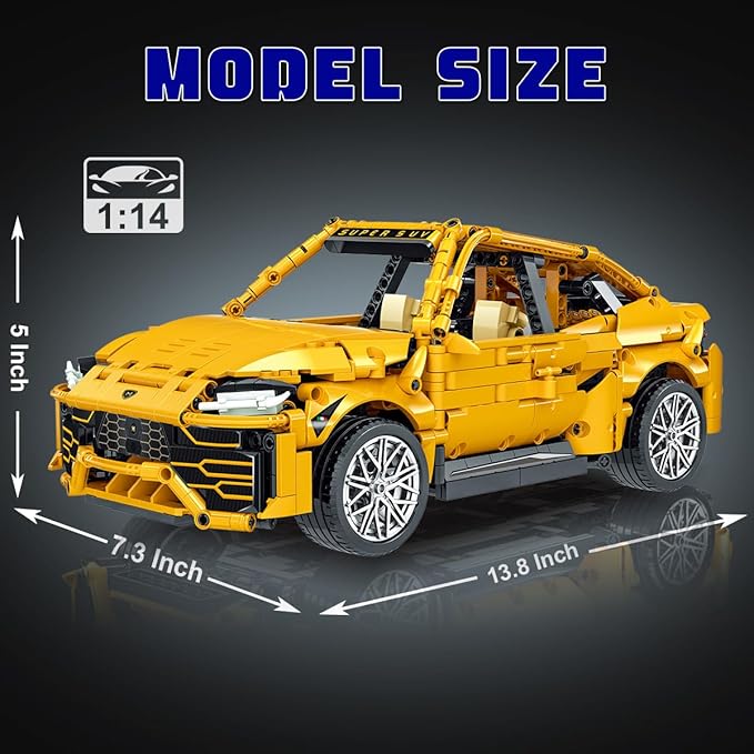 WISEPLAY Model Car Building Kits for Adults - Collectible Models Car to Build - Technic Set 1:14 Scale 1510 Pieces - Great Birthday Gift