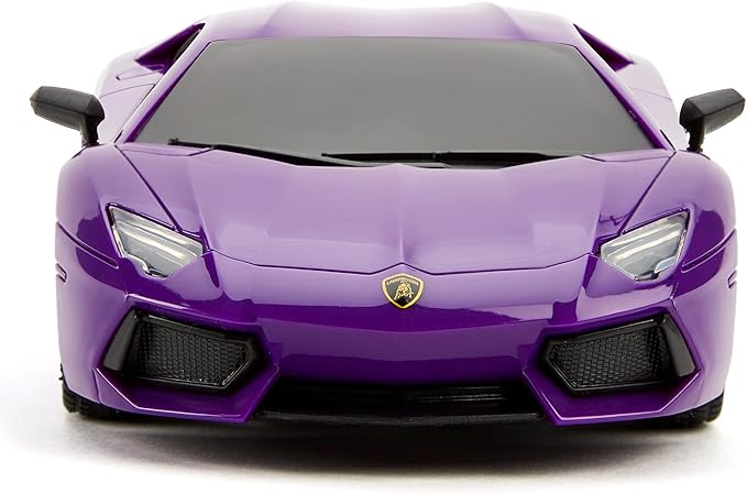 CMJ RC Cars Lamborghini LP700-4 Remote Control RC Car Officially Licensed 1:24 Scale Working Lights 2.4Ghz. Great Kids Play Toy Auto (Purple)