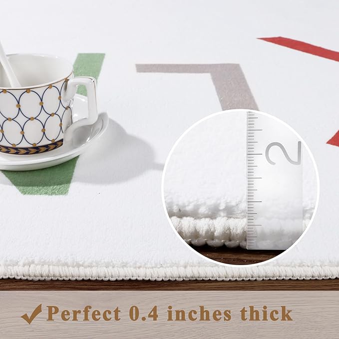 Topotdor Rainbow Kids Play Rug Alphabet Nursery Area Rug Extra Large Soft Crawling Play Mat for Children Toddlers Bedroom (59x83 inch,Multi Color)