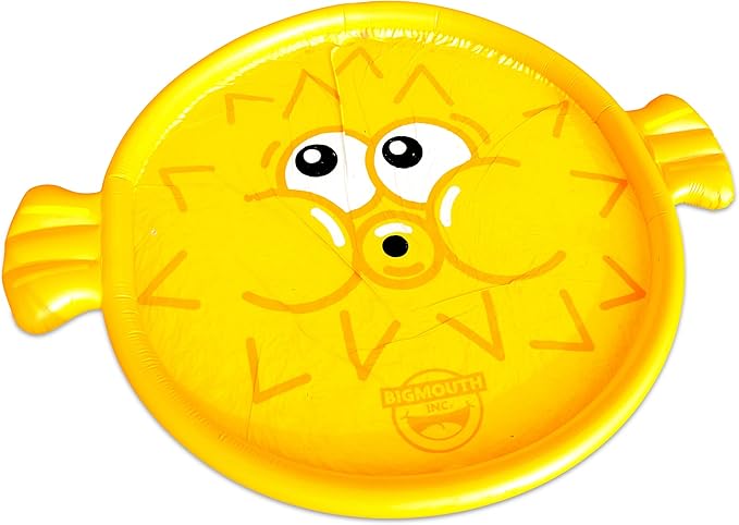 BigMouth Inc Splash Pad Sprinkler Water Toy for Kids, Outdoor Summer Backyard Spray Game for Toddlers - Pufferfish