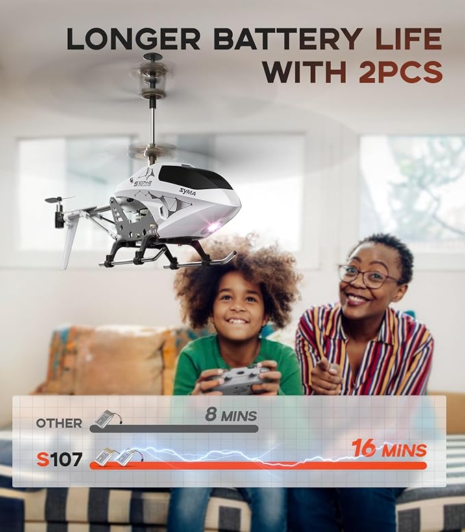 SYMA Remote Helicopter,RC Helicopter Toys for Boys with 16Mins Flight(2 Batteries),Altitude Hold,One Key Take Off/Landing,3.5 Channel,Gyro Stabilizer,RC Airplane Toys for 8-12 Boy Girl