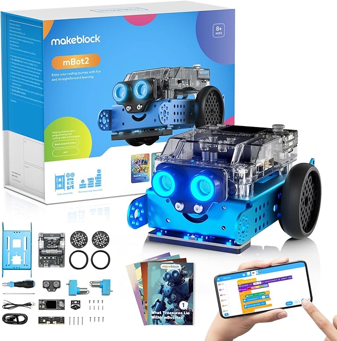 Makeblock mBot Neo Coding Robot for Kids, AI Learning Robot Support Scratch & Python Programming, Robotics Kit for Kids Ages 8-12 and up, Building STEM Robot Toys Gifts for Boys Girls