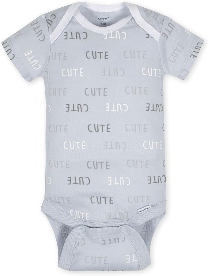 Gerber Baby Girls' 5-Pack Short Sleeve Variety Onesies Bodysuits