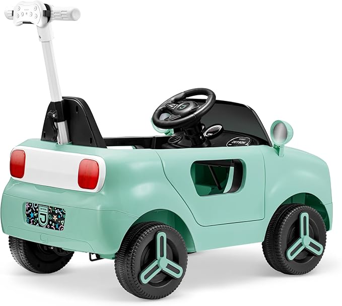 Jetson Mako Kids Electric Motor Assist Push Car, 3 Modes: Push, Drive or Remote Control, Top Speed of 3 mph, Seatbelt, Headlights, Recommended Ages: 2-4 Years, JMAKO-MGR