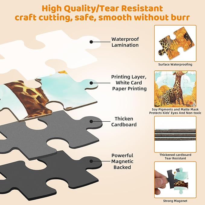 Dinosaur Puzzles for Kids Ages 3-5 113 Pieces Three-Book Animal Travel Puzzles for Kids 4-6 Airplane Car Road Trip Activities Games Toys 3 4 5 6 7 8 Year Old Girls and Boys Gift