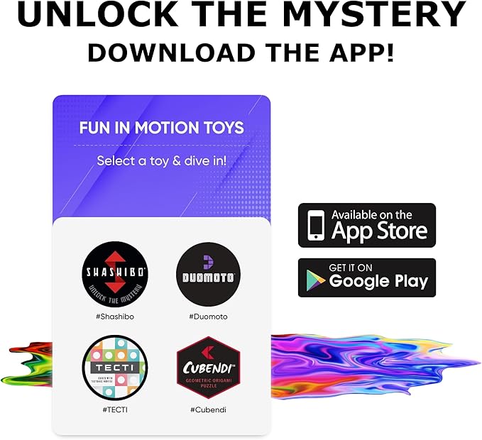 SHASHIBO Holographic Shape Shifting Box - STEM Magnetic Fidget Cube That Transforms Into Over 70 Shapes, Download Fun in Motion Toys Mobile App (Cosmos)