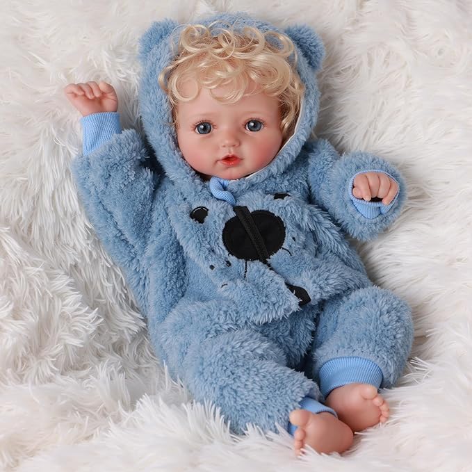 BABESIDE Lifelike Reborn Baby Dolls Tessa - 17 Inch Realistic-Newborn Baby Doll Soft Body Real Life Baby Dolls Vinyl Poseable Baby Boy with Feeding Kit Gift Box for Kids 3+