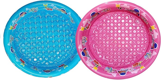 3 Rings Kiddie Pool for Toddler, 48”X12”，Kids Swimming Pool, Inflatable Baby Ball Pit Pool, Small Infant Pool (Blue)