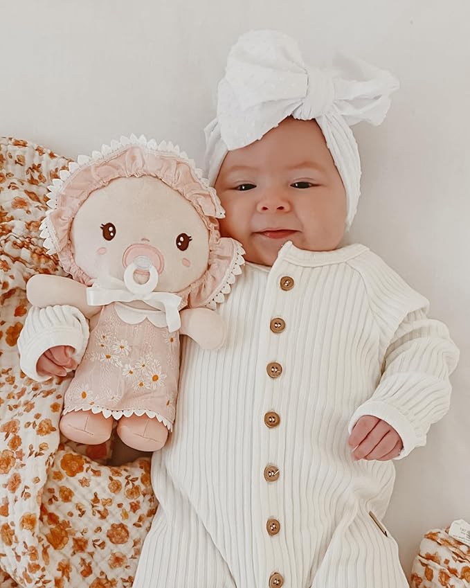 Soft Baby Doll Toys (9''), My First Baby Rag Doll for 1 Year-Old Girl Birthday Gift, Christmas Plush Toys Gift for Toddler Kids Infants-Daisy Baby