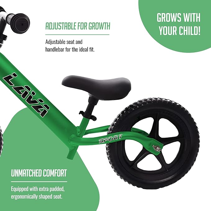 Balance Bike - Lightweight Aluminium Toddler Bike for 2, 3, 4, and 5 Year Old Boys and Girls - No Pedal Bikes for Kids with Adjustable Handlebar and Seat, EVA Tires - Training Bike
