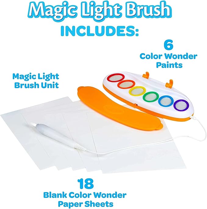 Crayola Color Wonder Magic Light Brush, Mess Free Painting Station for Kids, Gift for Kids, Toddler Toys & Activities, Ages 3, 4, 5