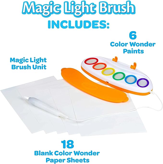 Crayola Color Wonder Magic Light Brush, Mess Free Painting Station for Kids, Gift for Kids, Toddler Toys & Activities, Ages 3, 4, 5