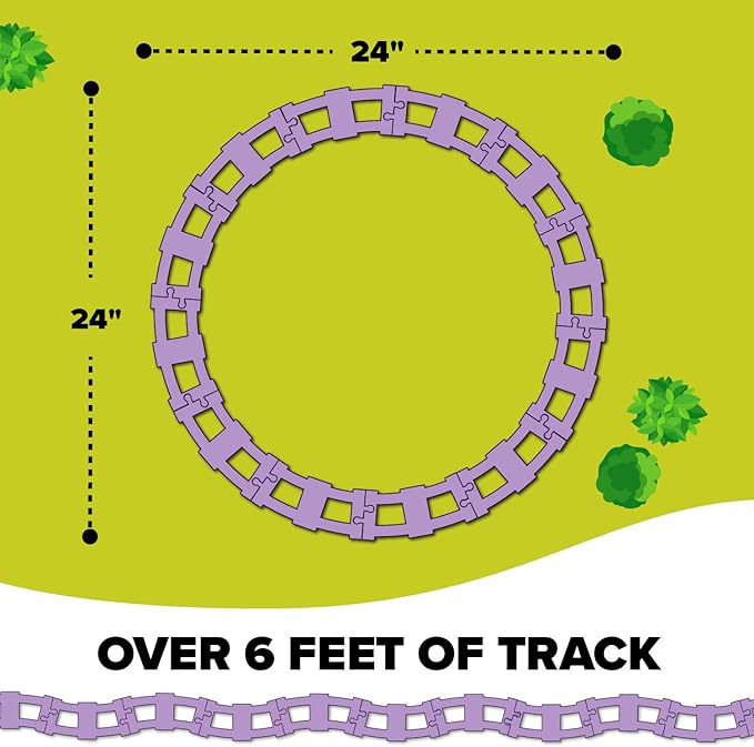 Electric Train Set-Toddler Train Toy Figures & Playsets for Age 2-10Year Old Boy Toy Trains, Kids Toy Train Sets for Boys&Girls, Mini Engine Steam Train Model Train (53 Pieces)