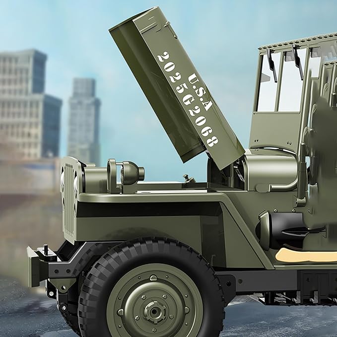 Remote Control Car, 2.4Ghz 4WD Off Road RC Jeep Rock Crawler Vehicle with Linked Lights, 1:10 Scales All Terrain Remote Control Trucks RTR Hobby RC Car for Kids Adults