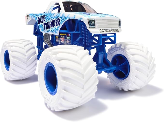 Monster Jam, Official Blue Thunder Monster Truck, Collector Die-Cast Vehicle, 1:24 Scale, Kids Toys for Boys and Girls Ages 3 and up