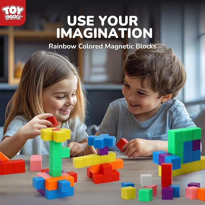 TOY Life 64 Pcs Magnetic Blocks for Toddlers Age 3-5 Magnet Blocks Magnetic Building Block for Kids Ages 4-8 Magnet Block for Kids 3-5 Preschool Creative Stem Building Toys