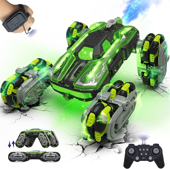 8WD Remote Control Car, 2.4GHz Gesture Sensing RC Stunt Car Double-Sided Driving Climbing Toy for Kids 9 10 11 12 Year Old Christmas Birthday Gifts, RC Cars Toys for Ages 6 7 8-13 14 Boys Girls
