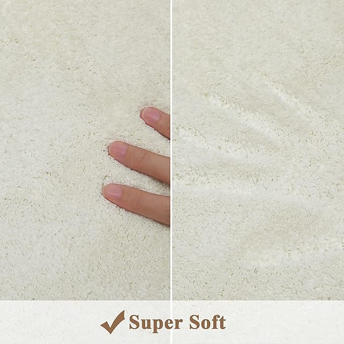 Topotdor Round Kids Play Rug Alphabet Nursery Area Rug Extra Large Soft Crawling Play Mat for Children Toddlers Bedroom (71 inch, Beige)