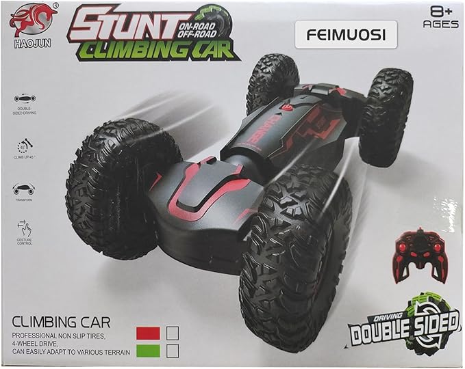 FEIMUOSI Remote Control Car RC Toys: - Drift Rc Car Rechargeable Toy Cars with Light Music Gesture Sensing Stunt Transformer 360° Rotating Hand Controlled Christmas Birthday Gift for Boys 4-7
