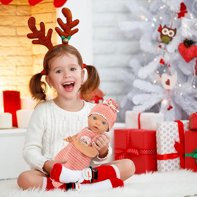 UNICORN ELEMENT 6 Sets 14-18 Inch Baby Doll Clothes, 16 Inch Doll Outfit for 43cm Reborn Dolls, Total 15 Pcs Onesies Doll Clothes and Accessories for 18 Inch Girl Dolls