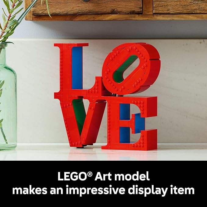 LEGO Art Love Collectible Building Sets - DIY Kit for Adults, Ages 18+ - Craft for Home Decor & Display - Gift Idea for Anniversaries, Birthdays, & More - 31214