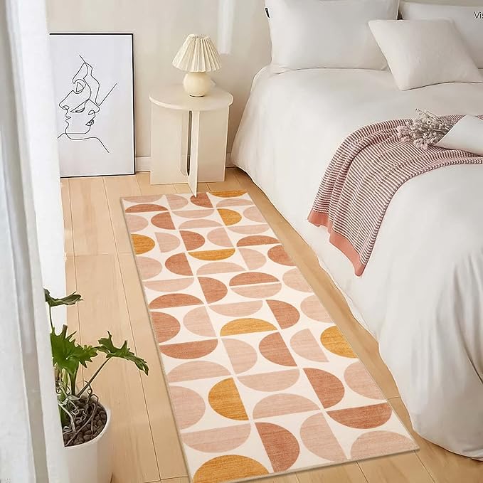 Lahome Boho Runner Rug - 2x6 Runners for Hallways 6 Feet Non Slip Soft Geometric Washable Kitchen Runner Ultra-Thin Carpet for Bathroom Entryway Laundry Bedroom (2x6ft,Multi)