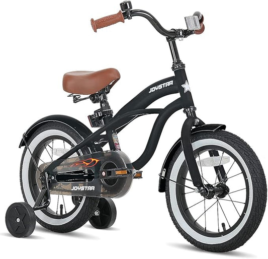 JOYSTAR 12 14 16 Inch Kids Cruiser Bike for Ages 2-7 Years Old Girls & Boys, Children's Bicycle with Training Wheels, Coaster Brake, Fenders & Adjustable Seat
