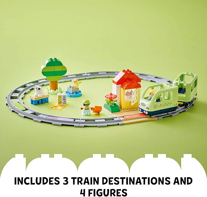 LEGO DUPLO Town Interactive Adventure Train Set - Building Toy for Toddlers, Boys and Girls, Ages 2+ - Learning Train Toy Playset with Lights and Sounds - Gift for Birthdays and Holidays - 10427