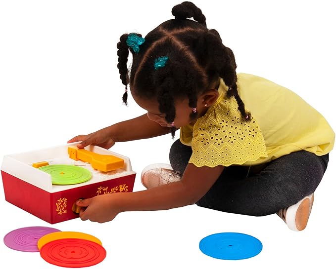 Fisher Price Classics - Record Player - Retro, Tactile Interactive Retro Toy for Kids, Girls, Boys, Toddlers, Baby, Preeschooler, Unisex 18 Months +