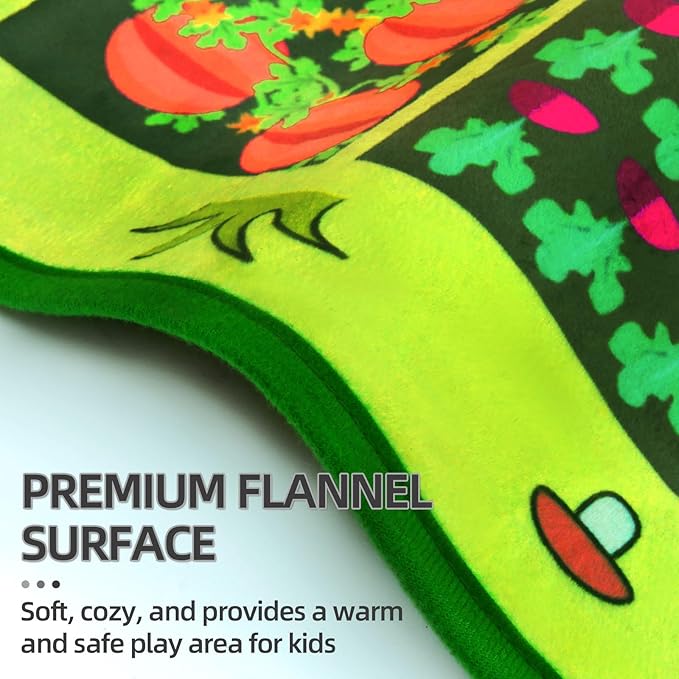 Large Kids Carpet Play Mat Rug for Playroom, 60'' x 84'’ Car Rugs Mat for Kids Toy Cars, City Life with Road Traffic Playmat Rugs Great for Kids Bedroom Play Room Boy Room Decor, Green