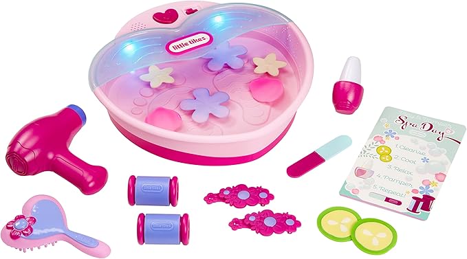 Little Tikes Play & Pamper Spa Set with 17 Accessories, Pretend Play Beauty Set, for Toddlers Kids Ages 2+ Years