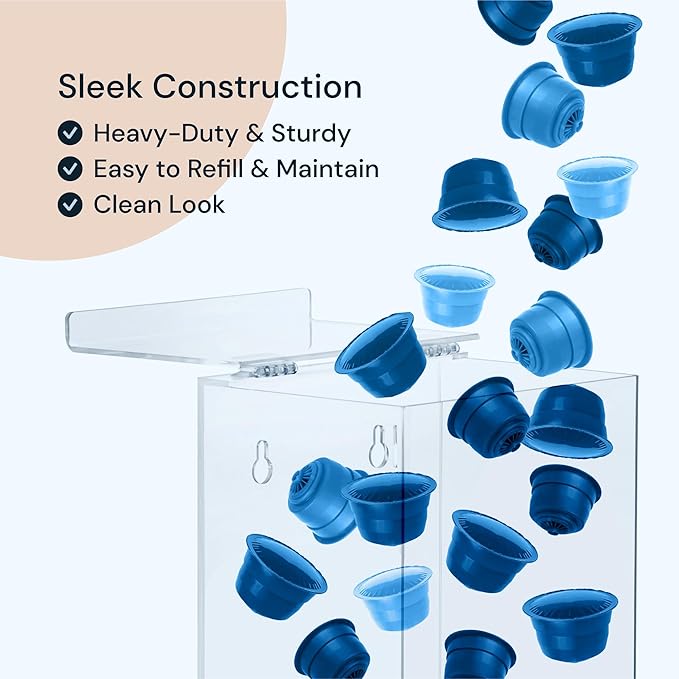 Glove Dispenser Wall Mount - Medium Clear Acrylic - Latex Glove Storage & Hair Net Dispenser - Acrylic Wall Mount Container for Household Essentials