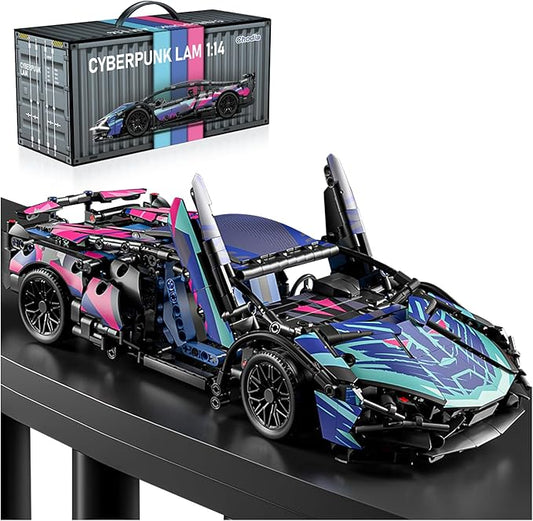 Sport Race Car Building Block Sets for Adults Boys,Racing Supercar Toys Kits Collectible 1:14 MOC Model Construction Birthday Gifts for Teens Age 8-12 12-16,8 9 10 11 12 13 14 14+(1314 PCS)