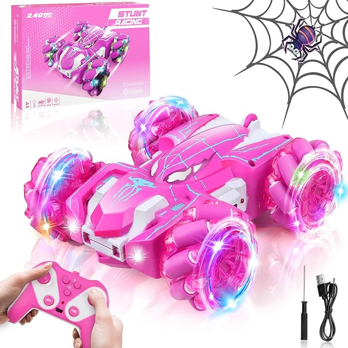 Dolanus Spider Remote Control Car, RC Cars Kids Toys Girls 3-5, Toys for Ages 8-13, Gifts for 3 4 5 6 7 8 10 12 Year Old Girls Kids Toddlers Birthday