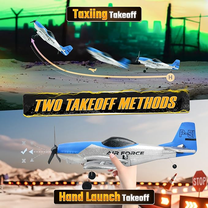 BEZGAR RC Plane, Drones for Kids, 6-axis Gyro Remote Control Airplane, RC Helicopter, Easy Control for Beginners Toys with Colorful LED Navigation Lights