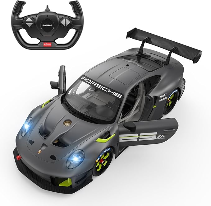 RASTAR RC Cars 1/14 Porsche 911 GT2 RS Clubsport 25 Remote Control Porsche Toy Car for Kids, Grey 2.4GHz