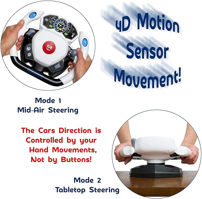 Remote Control Police Car, 4D Motion Gravity and Steering Wheel Control, 1:12 Scale, 2.4Ghz, with Lights, Sirens, Powered Doors, (TR-911)