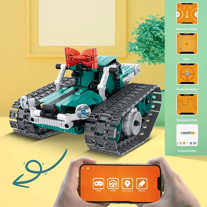 APP/Remote Control STEM Building Kits for Kids Ages 8-12 - 3 in 1 RC Robot Car Toys, 440 Pcs Educational Science Projects, Gift Ideas for Boys Girls