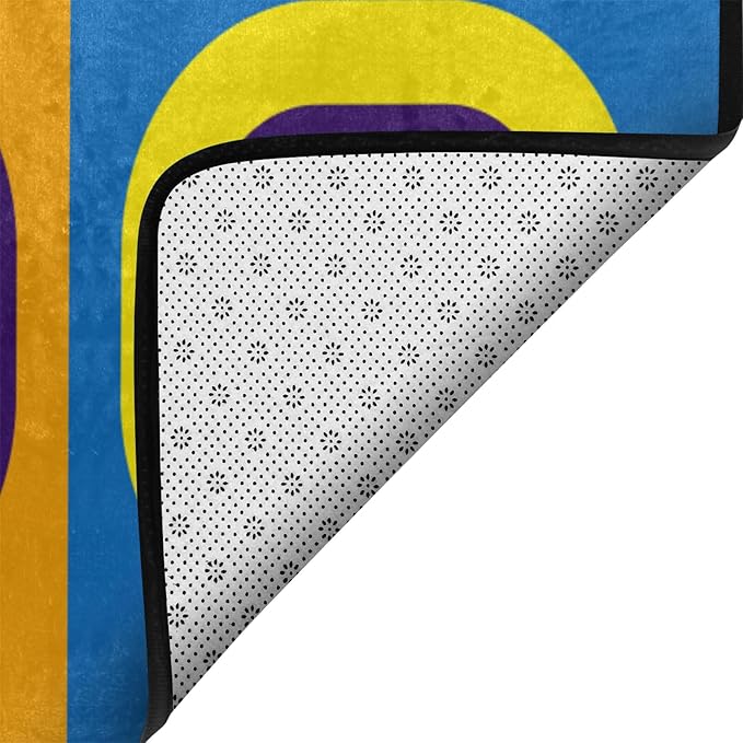 Kids Rug, Classroom Carpets Playmat Rugs - 5x7 Ft Kids Carpet with Rubber Backing, Colorful Children's Classroom Seating Rug Play Mat Nursery Rugs for Children Bedroom Playroom Elementary