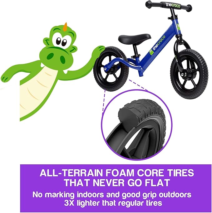 The Original Croco Ultra Lightweight and Sturdy Balance Bike.3 Models for 2, 3, 4, and 5-Year-Old Kids. Unbeatable Features. Toddler Training Bike, No Pedal
